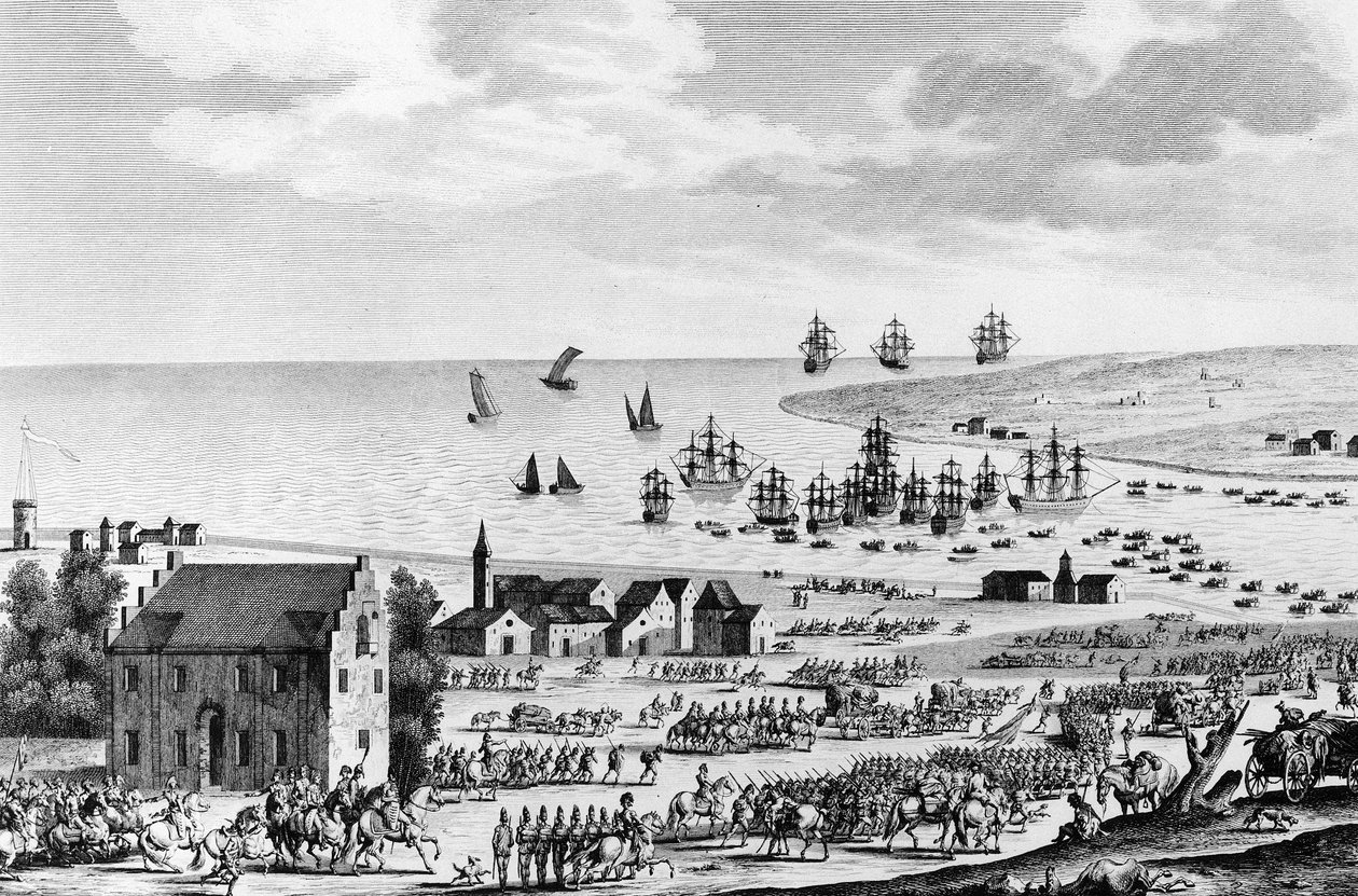 إخلاء هولندا من قبل الأنجلو الروسي واستسلام دوق يورك على الضباب العاشر An VIII (1 نوفمبر) بواسطة المدرسة الفرنسية