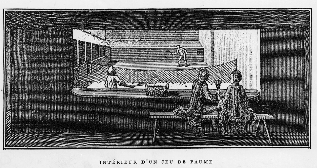 الجزء الداخلي من Jeu de Paume بواسطة المدرسة الفرنسية