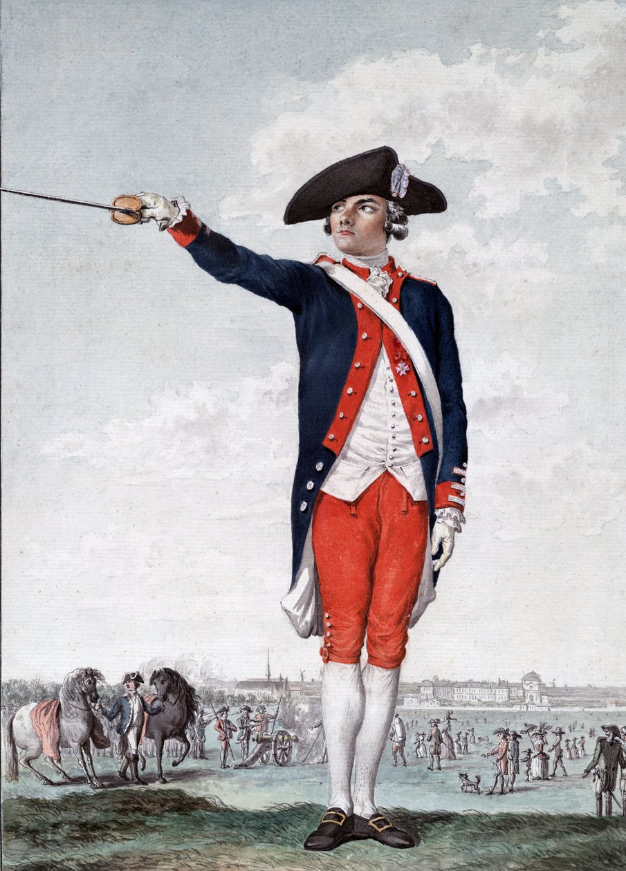 Picot de Peccaduc - Henry-Rene-Marie Picot de Peccaduc (Peccadeuc) 1770-1785 - رقيب أول في المدرسة العسكرية الملكية في باريس نقش لمورو بواسطة المدرسة الفرنسية