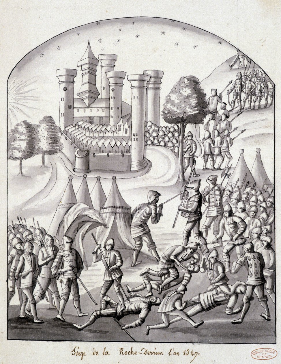 حصار سفينة Roche-Derrien عام 1349 بواسطة المدرسة الفرنسية