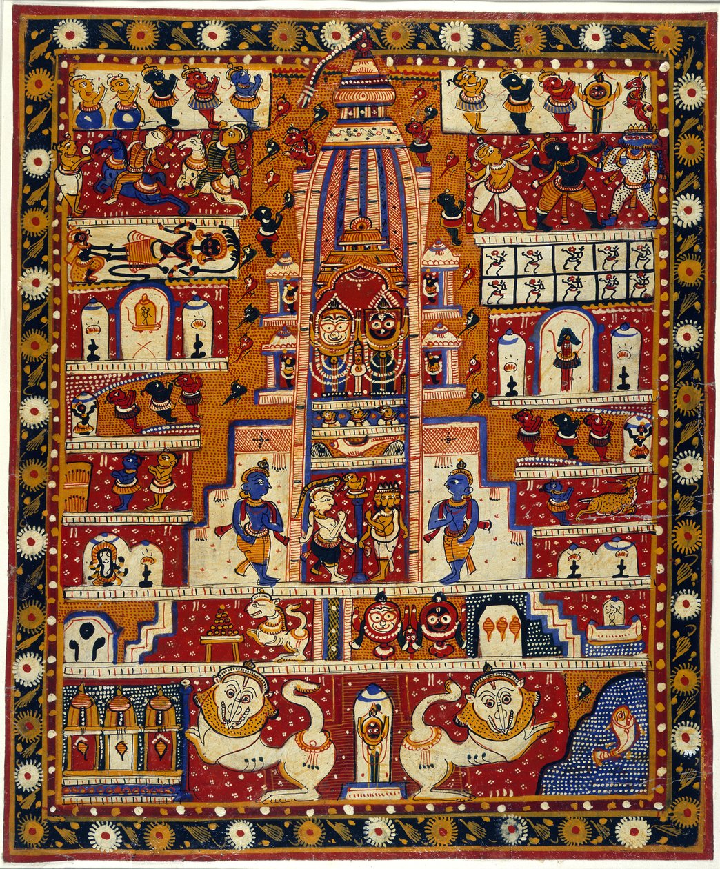 أضف MS Or 3721 رسم تخطيطي لمعبد جاغاناث ، حوالي عام 1930 (ألوان مائية على ورق) بواسطة المدرسة الهندية