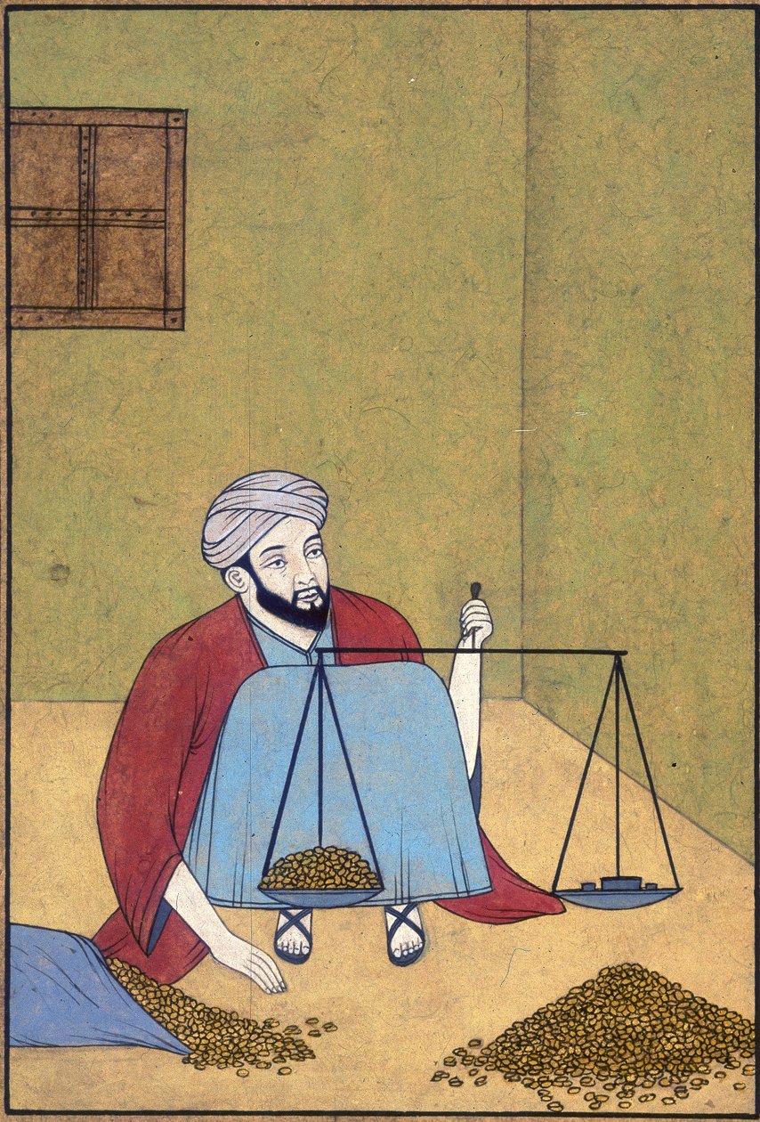 أضف أو 3183 قطعة نقدية وزنها شروف ، حوالي 1910 (ألوان مائية على ورق) بواسطة المدرسة الهندية