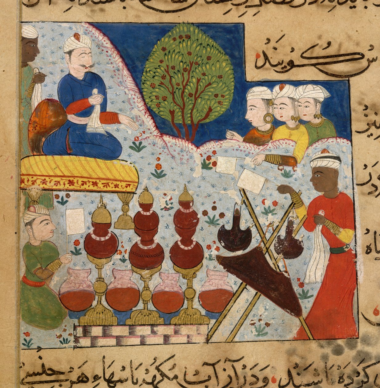 غرفة نوم السلطان مُجهزة بالعطور والزهور من نعمة نصير الدين شاه بواسطة المدرسة الهندية