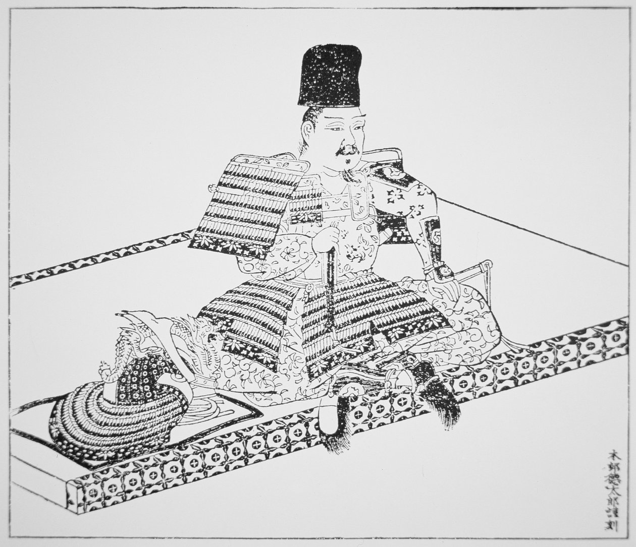 ميناموتو يوريتومو (ليثو) بواسطة المدرسة اليابانية