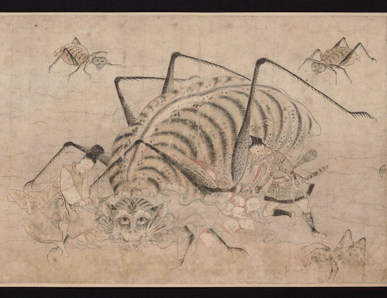 يوري تسوتشيجومو (Yorii Kiking Tsuchigumo) يقاوم Tsuchigumo مع Tsuchigumo Tsuchigumo. بواسطة المدرسة اليابانية