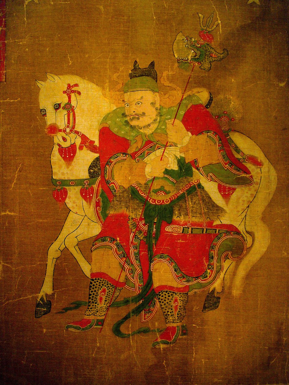 رسول الجحيم مع الحصان ، يرسم على لفافة القنب ، فترة جوسون ، كري. متحف سيول الوطني ، جمهورية كوريا بواسطة المدرسة الكورية