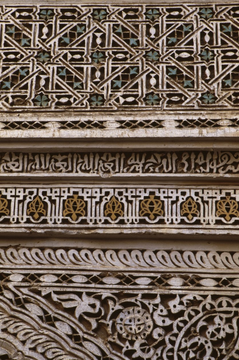 تفاصيل بوابة الجامع الكبير (جص) بواسطة المدرسة المغربية