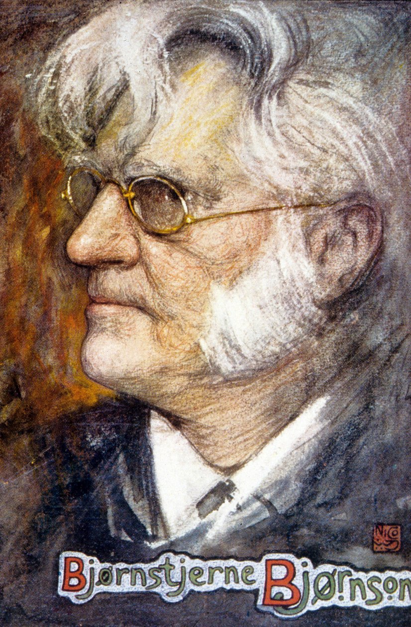 Bjørnstjerne Martinius Bjørnson (colout litho) بواسطة المدرسة النرويجية