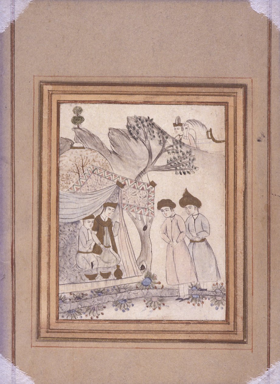 رسم كتاب (ورق) بواسطة المدرسة الفارسية