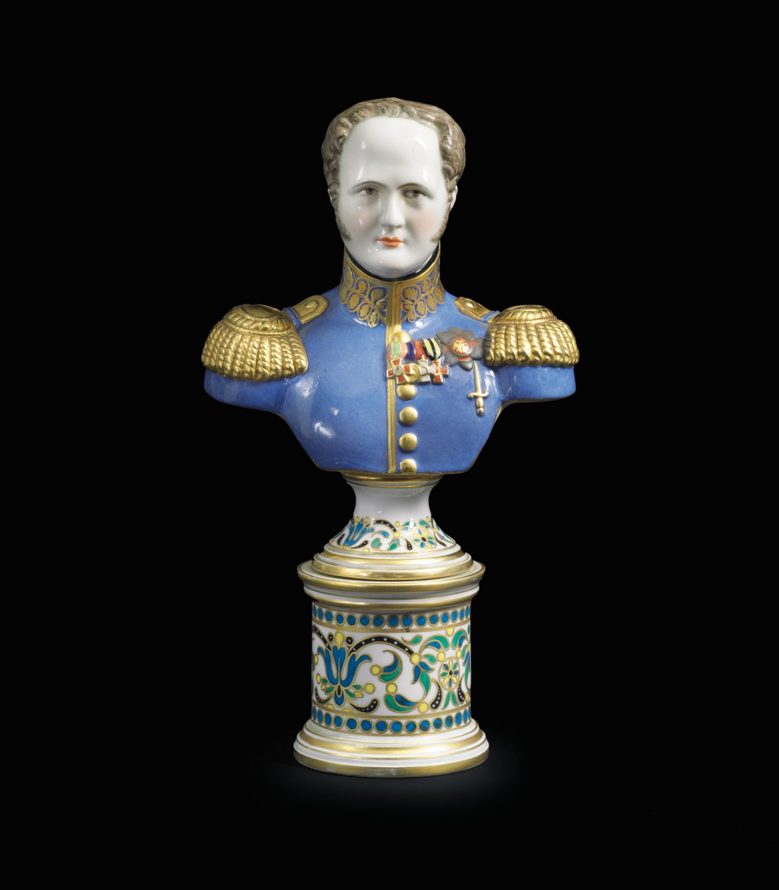 تمثال نصفي من الخزف للإمبراطور ألكسندر الأول ، ج. 1825-1850 (بورسلين) بواسطة المدرسة الروسية