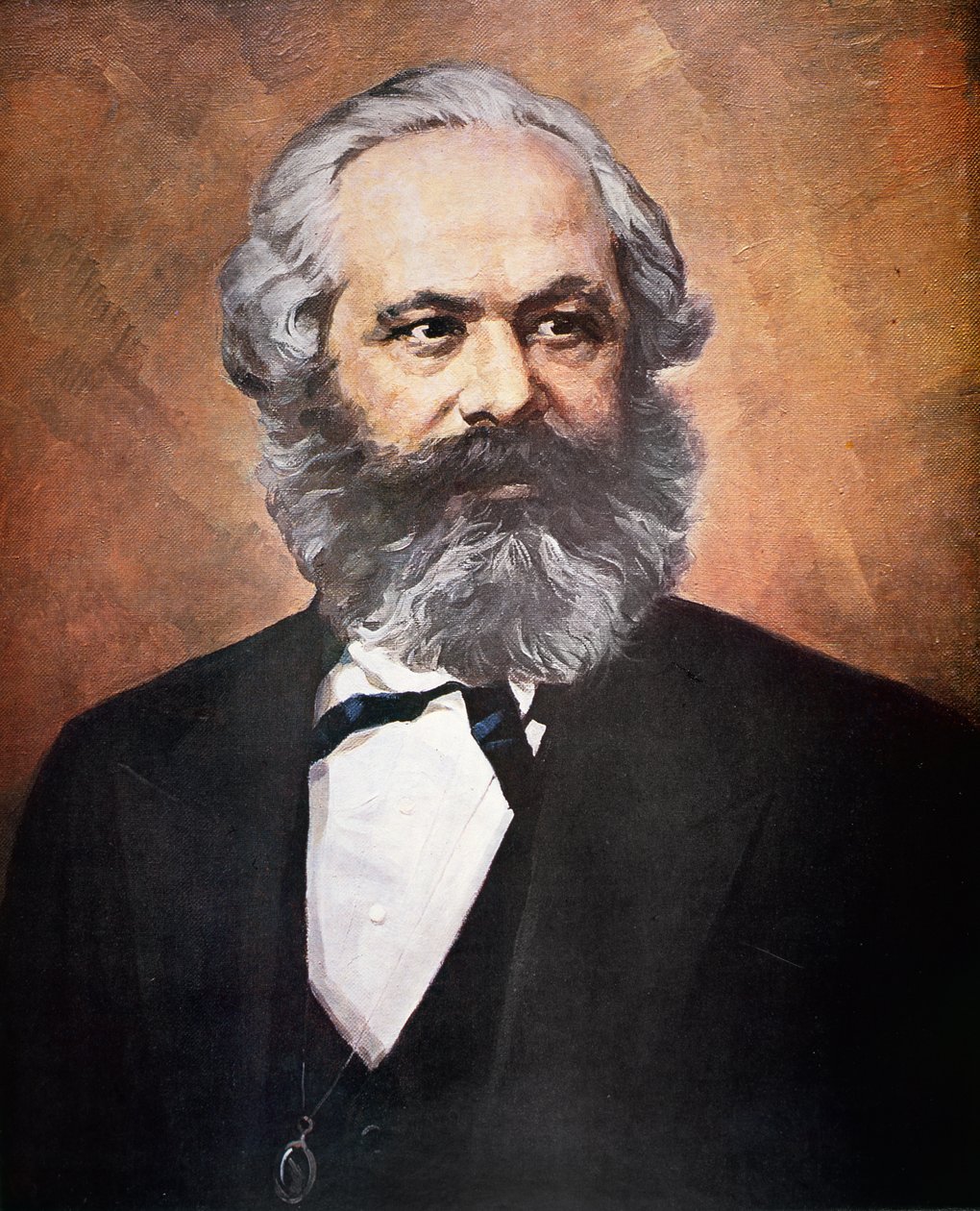 Karl Marx (colour litho) بواسطة المدرسة الروسية