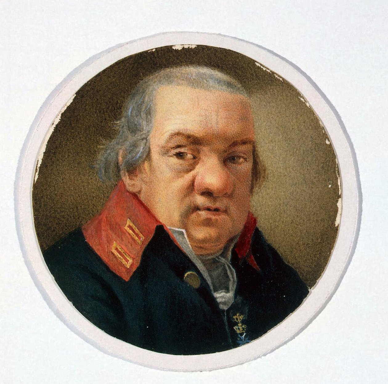 صورة للمهندس المعماري جياكومو كورينغي (1744-1817) لفنان مجهول ، ألوان مائية على ورق بواسطة المدرسة الروسية