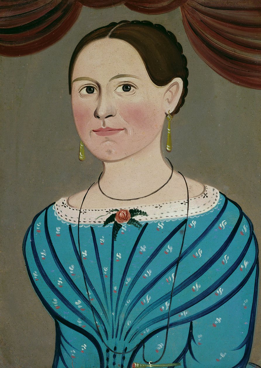 امرأة في ثوب أزرق ، ج. 1840. بواسطة مدرسة وليام ماثيو بريور