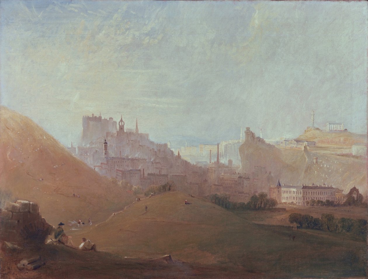 إدنبرة ، من كنيسة سانت أنتونيز ، مقعد أرثرز ، c.1830-36 بواسطة المدرسة الاسكتلندية