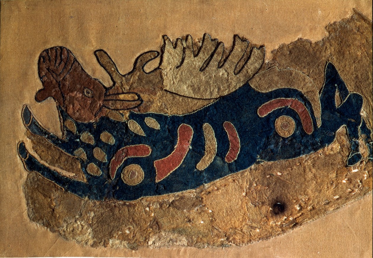 منجل الفن (Scythic Civilization أو Scythia): جزء من غطاء سرج محسوس. سانت بطرسبرغ ، متحف الارميتاج بواسطة محشوش محشوش