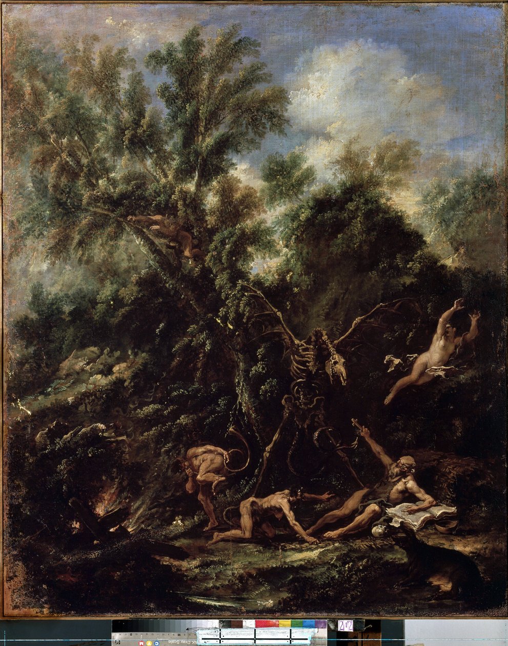 إغراء القديس أنطونيوس (إغراء القديس أنطونيوس). لوحة لسيباستيانو ريتشي (1659-1734) بواسطة سيباستيانو ريتشي