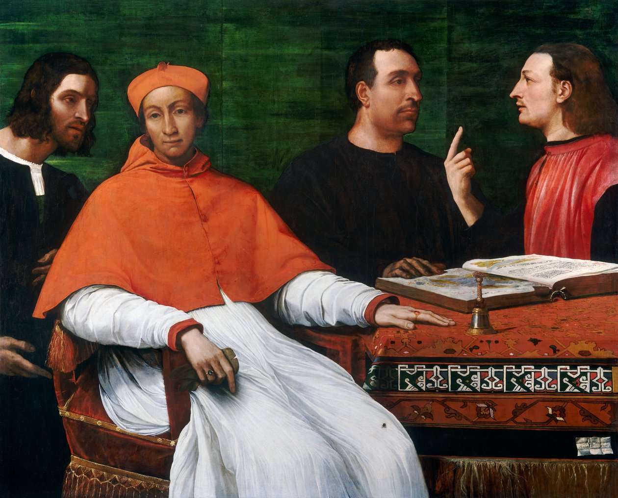 الكاردينال باندينيلو ساولي ، سكرتيره واثنين من الجغرافيين ، 1516 بواسطة سيباستيانو ديل بيومبو