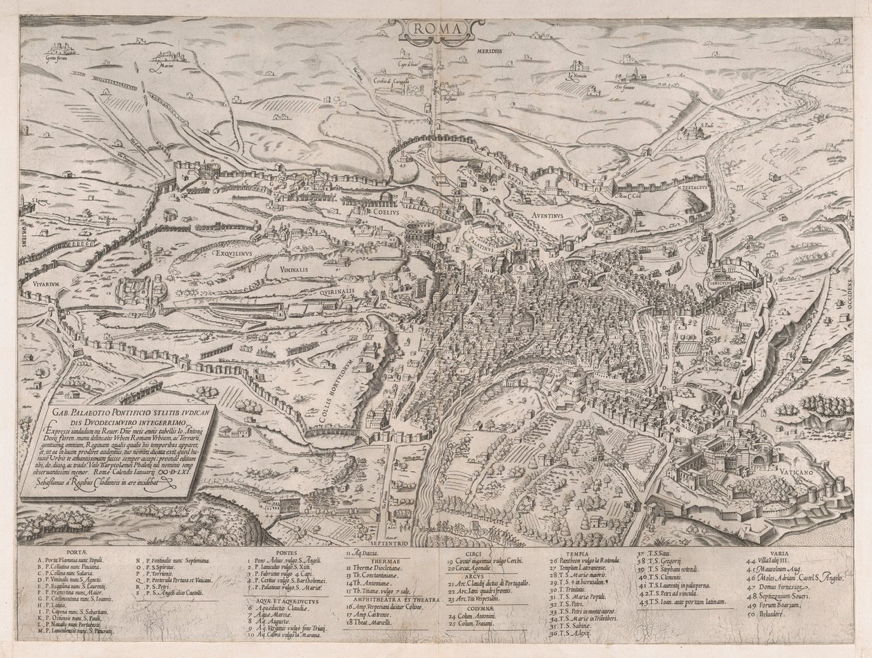 منظر لروما من الشمال ، 1561 ، 1561 بواسطة سيباستيانو دي ري