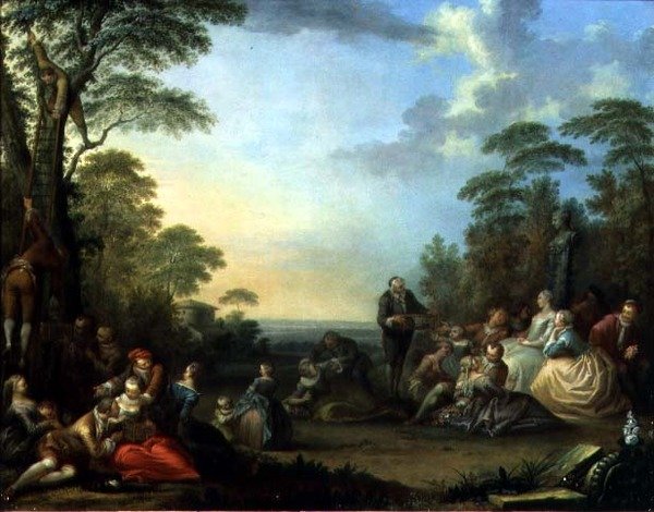 The Bird Catchers ، 1750 (لوحة) (زوج إلى 87637) بواسطة سيباستيان الثاني لو كليرك