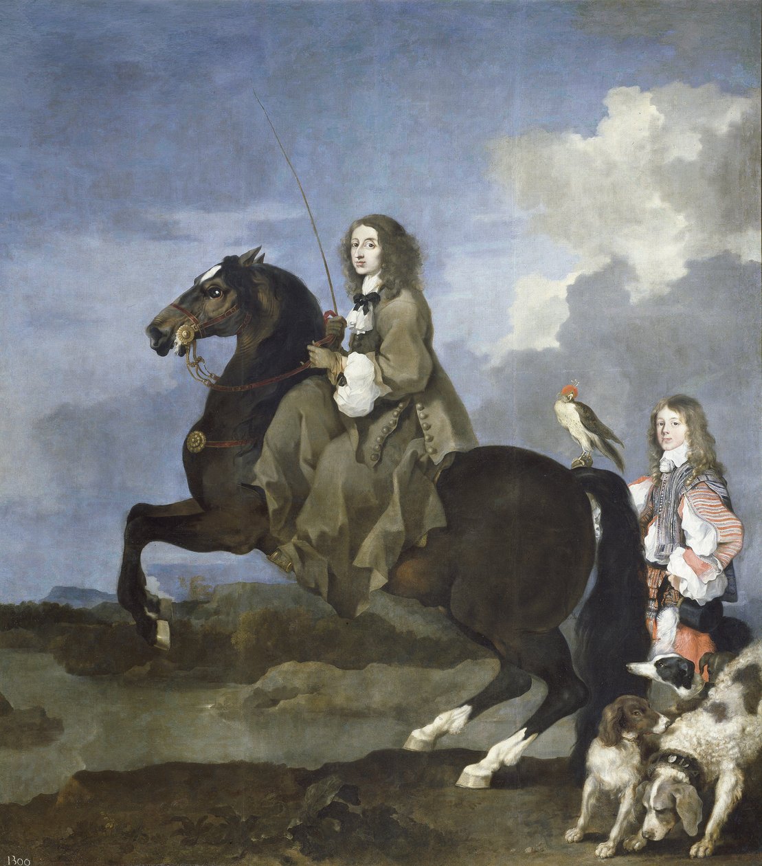 صورة كريستين السويدية على ظهور الخيل (1626-1689) ، ملكة السويد - كريستينا السويدية (1626-1689) على ظهور الخيل - رسم لسيباستيان بوردون (1616-1671) بواسطة سيباستيان بوردون