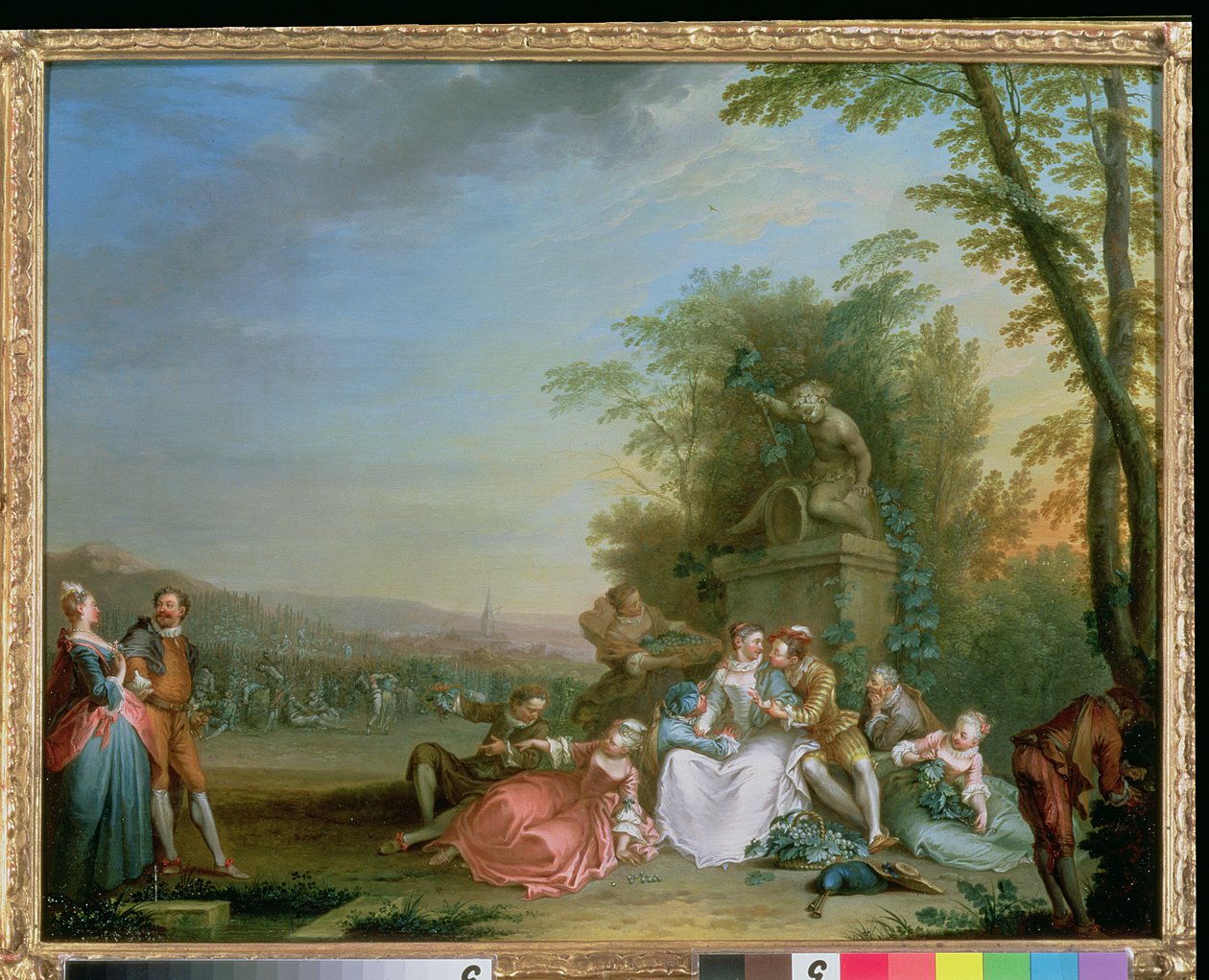 حصاد العنب ، c.1750 (لوحة) (زوج إلى 87638) بواسطة سيباستيان الثاني لو كليرك