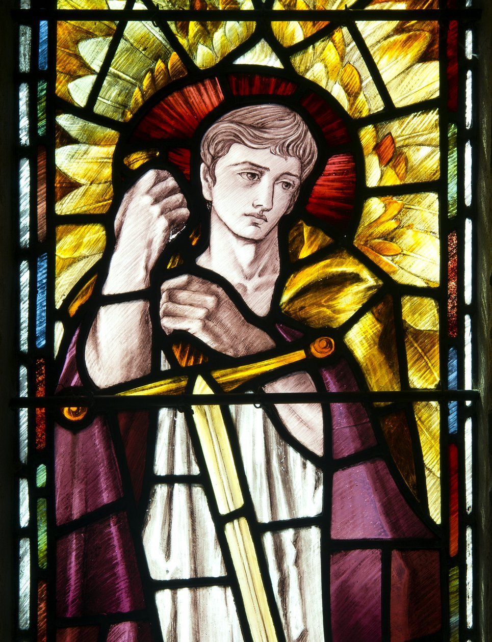 Mortehoe ، St Mary ، Heaton Butler & Bayne ، Selwyn Image ، Archangel St Michael detail ، c.1890 بواسطة صورة سلوين صورة سلوين
