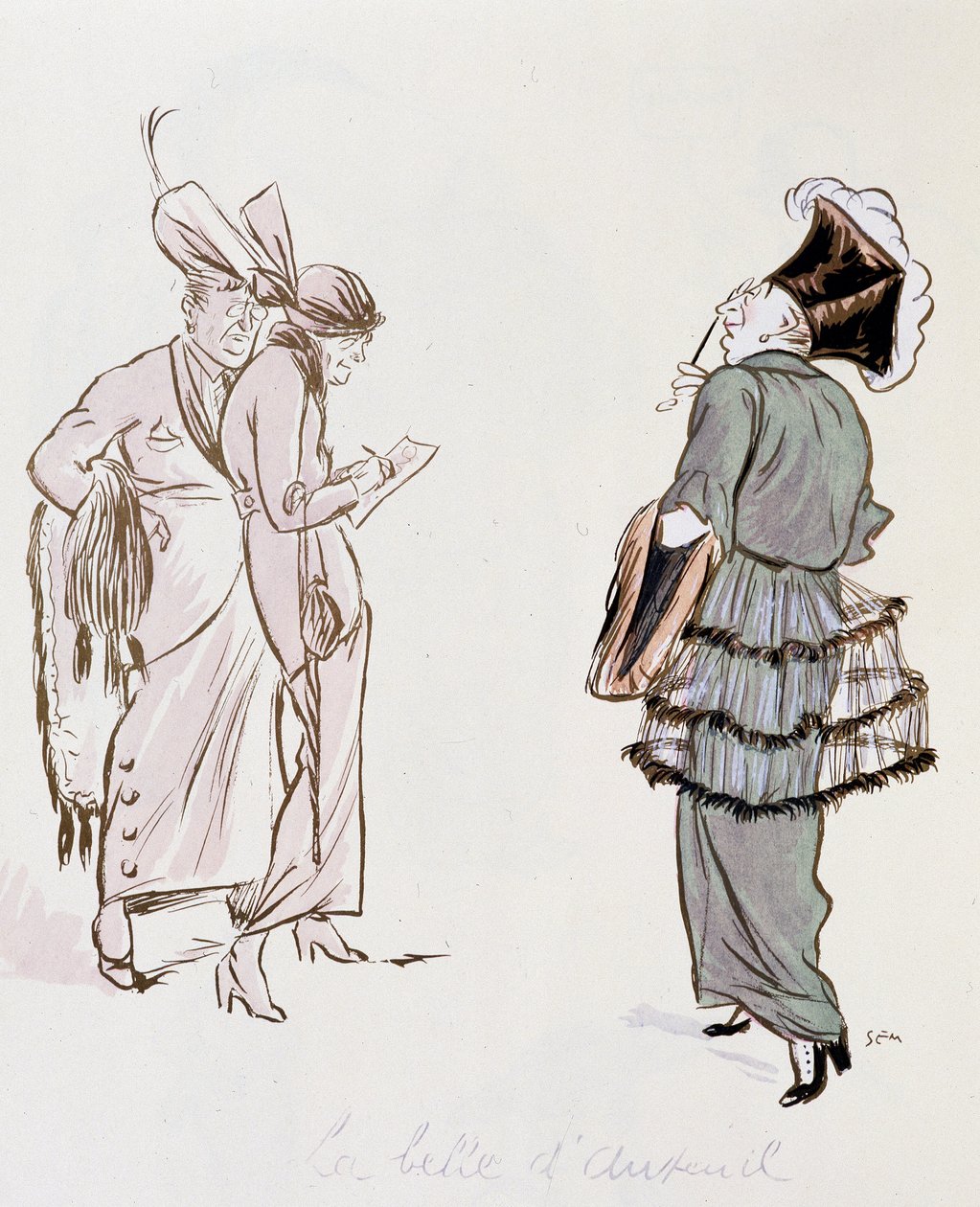 نموذج زي رائع ("The Belle d'Auteuil") بواسطة Sem (1863-1934) ، "The True and the Fake Chic" بواسطة سيم