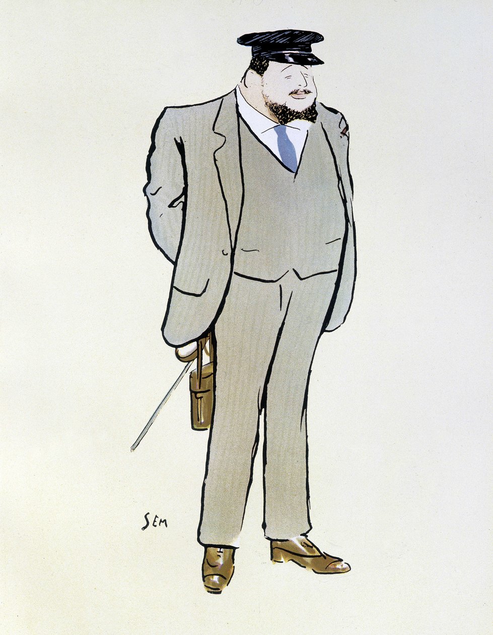 صورة هنري دي روتشيلد - بواسطة سيم (1863 - 1934) ، في "" Les Sports modernes "، أغسطس 1906. بواسطة سيم