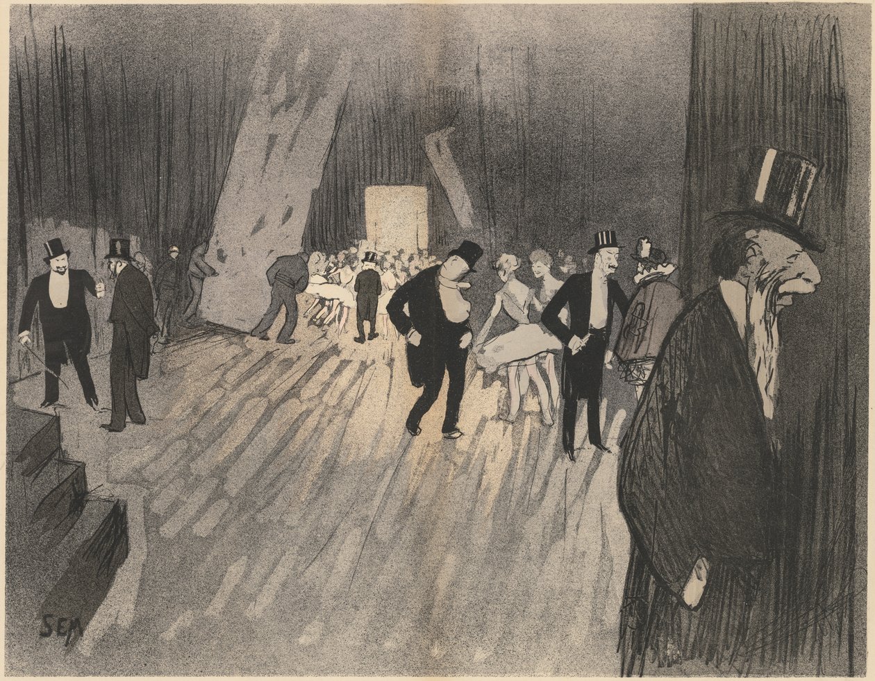 كواليس الباليه ، ج. 1900. بواسطة سيم