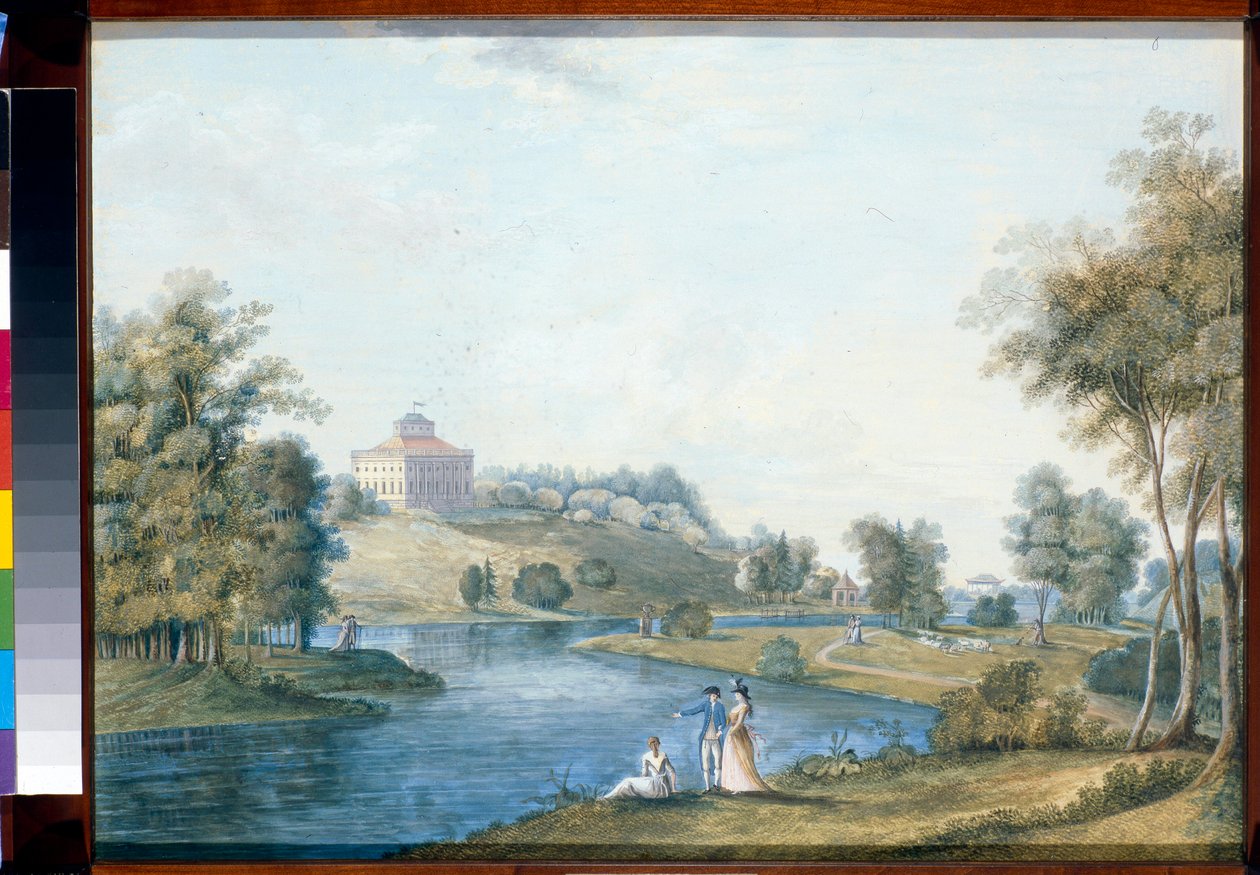 Paysage a Sivoritsy ، Russie - Gouache sur Papier de Semyon Fyodorovich Shchedrin (Semion Chtchedrin) (1745-1804) ، avant 1792 - منظر للملكية الريفية Sivoritsy - Gouache على ورق بقلم Semyon Fyodorovich Shchedrin (1745-1804) ، قبل 1792 - 43،1 بواسطة السائل المنوي فيدوروفيتش شيدرين