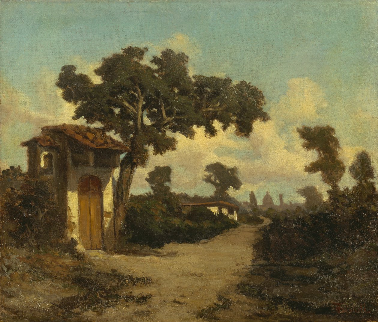 حول فلورنسا ، بواسطة سيرافينو دي تيفولي (1825-1892) ، زيت على قماش ، 31x37 سم بواسطة سيرافينو دي تيفولي