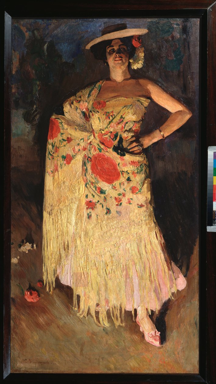 راقصة - لوحة لسيرجي أرسينيفيتش فينوغرادوف (1869-1938) ، زيت على قماش بواسطة سيرجي أرسينفيتش فينوجرادوف