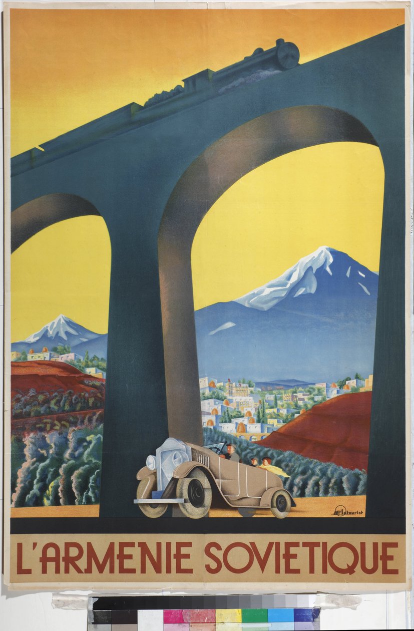 أرمينيا السوفييتية (ملصق لشركة إنتوريست) - إيغومنوف، سيرجي ديميترييفيتش (1900-1942) - 1935 - طباعة حجرية ملونة - مكتبة الدولة الروسية، موسكو بواسطة سيرجي ديميترييفيتش إيغومينوف