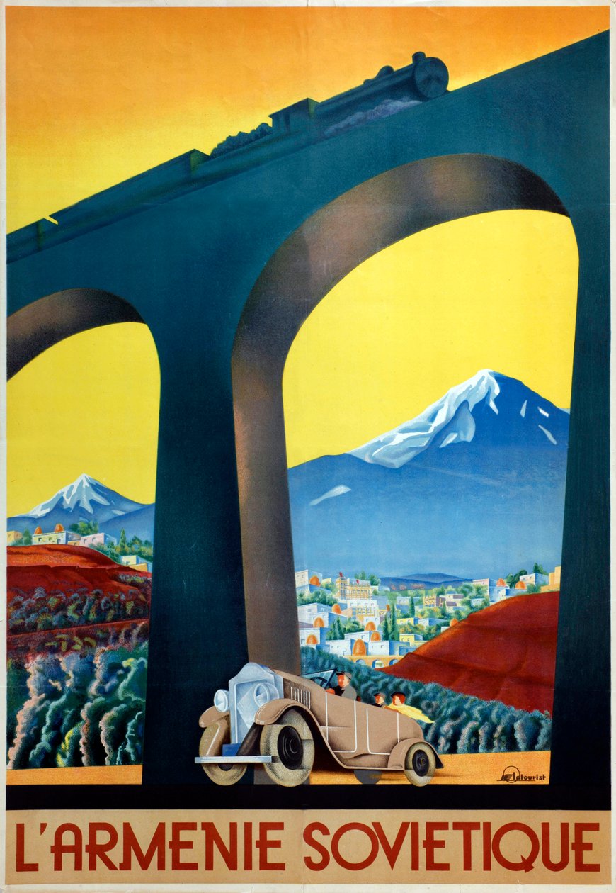 ملصق أرمينيا السوفيتية لشركة Intourist ، 1935 بواسطة سيرجي ديميترييفيتش إيغومينوف