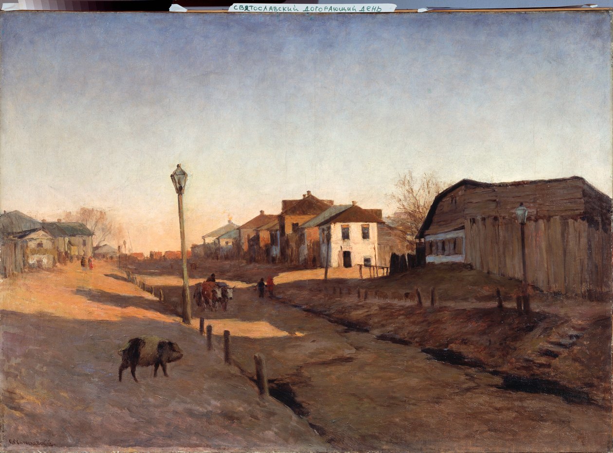 يوم الخروج - رسم سيرجي إيفانوفيتش سفيتوسلافسكي (سفيتوسلافسكي) (1857-1931) ، زيت على قماش - الفن الروسي بواسطة سيرجي إيفانوفيتش سفيتوسلافسكي