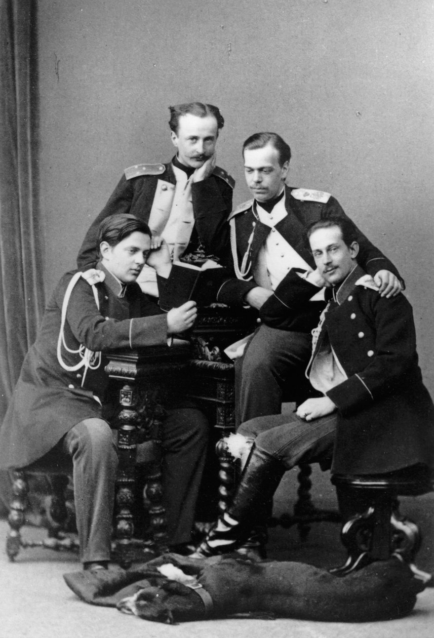 جراند دوقات ألكسندر ألكسندروفيتش وفلاديمير ألكسندروفيتش من روسيا ، c1870-c1875 بواسطة سيرجي لفوفيتش ليفيتسكي