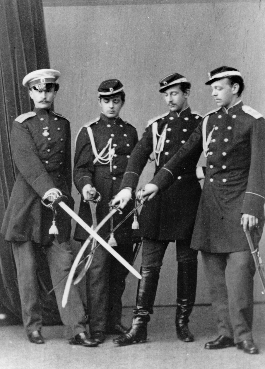 جراند دوقات ألكسندر ألكسندروفيتش وفلاديمير ألكسندروفيتش من روسيا ، c1870-c1875 بواسطة سيرجي لفوفيتش ليفيتسكي