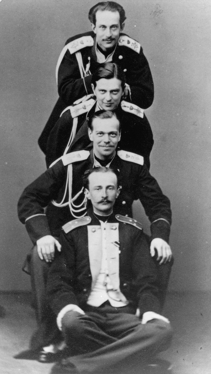 جراند دوقات ألكسندر ألكسندروفيتش وفلاديمير ألكسندروفيتش من روسيا ، c1870-c1875 بواسطة سيرجي لفوفيتش ليفيتسكي