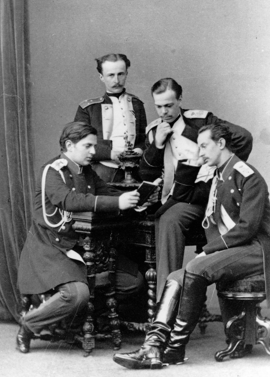 جراند دوقات ألكسندر ألكسندروفيتش وفلاديمير ألكسندروفيتش من روسيا ، c1870-c1875 بواسطة سيرجي لفوفيتش ليفيتسكي