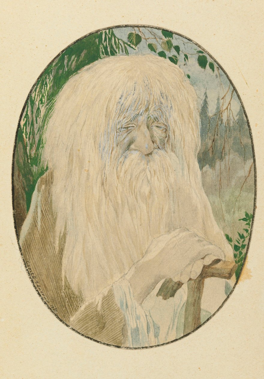 Leshy. رسم توضيحي لقصيدة رسلان وليودميلا بقلم أ. بوشكين ، 1921-1926. بواسطة سيرجي فاسيليفيتش شيخونين