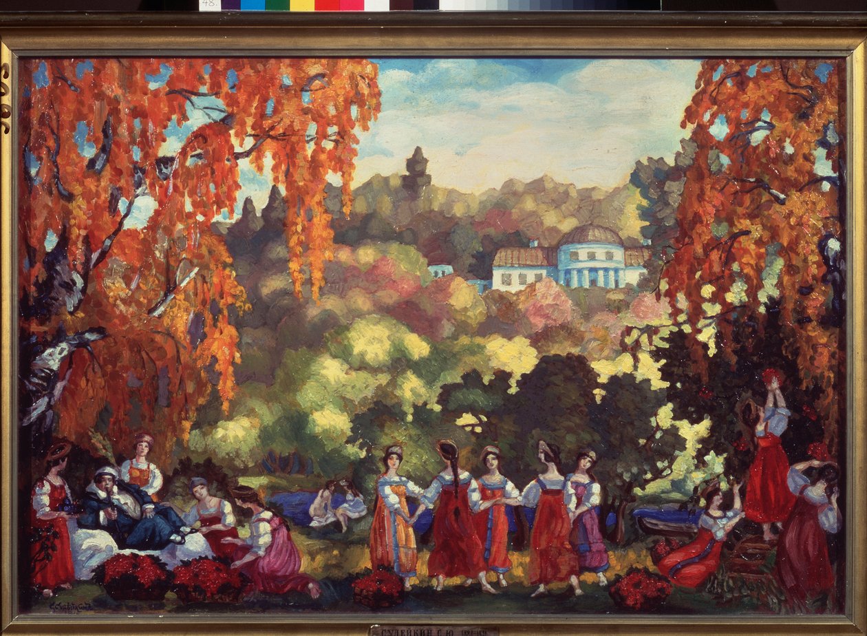أواخر الصيف - عمل سيرجي يوريفيتش سوديكين (سيرج سوديكين) (1882-1946) ، زيت على ورق مقوى بواسطة سيرجي يوريفيتش سوديكين