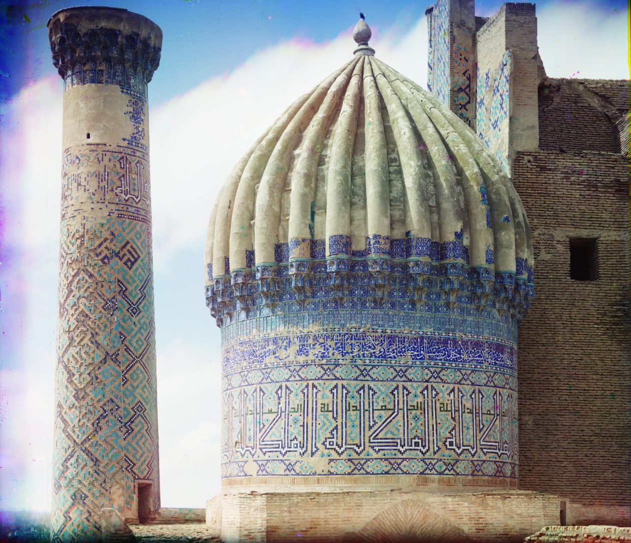 القبة اليمنى لمسجد شير دار ، سمرقند ، 1905-1915 بواسطة سيرجي بروكودين غورسكي