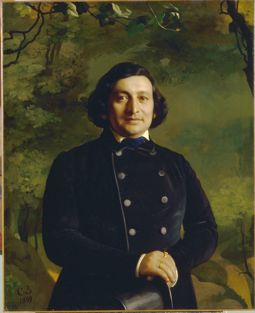 صورة لمغني الأوبرا أوسيب أفاناسيفيتش بتروف (1806-1878). لوحة لسيرجي (سيرجي ، سيرجي) كونستانتينوفيتش زاريانكو (زاريانكو) (1818-1870) ، زيت على قماش بواسطة سيرجي كونستانتينوفيتش زاريانكو
