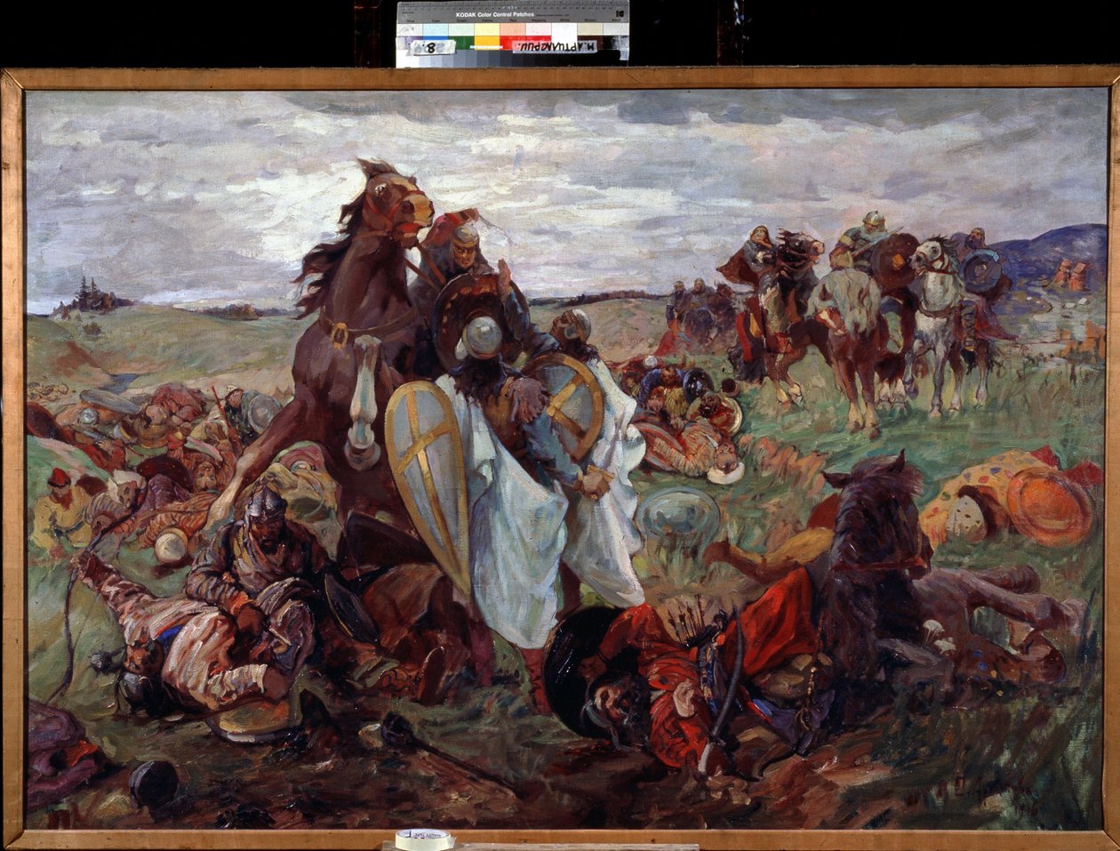 المعركة بين الروس والتتار (التتار) (المعركة بين الروس والتتار). لوحة لسيرجي نيكولايفيتش أرخيبوف (1881-بعد 1936). زيت على قماش بواسطة سيرجي نيكولايفيتش أركيبوف
