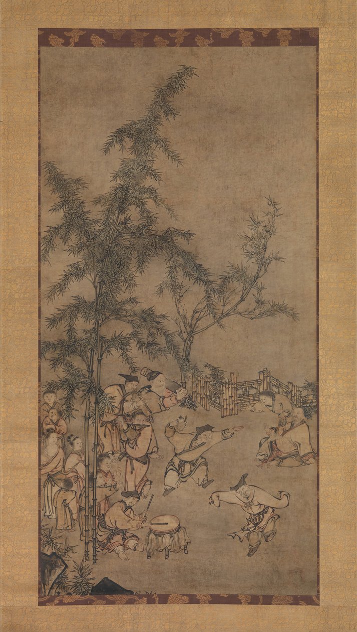 سبعة حكماء من الخيزران جروف ، 1550s. بواسطة سيسون شوكي