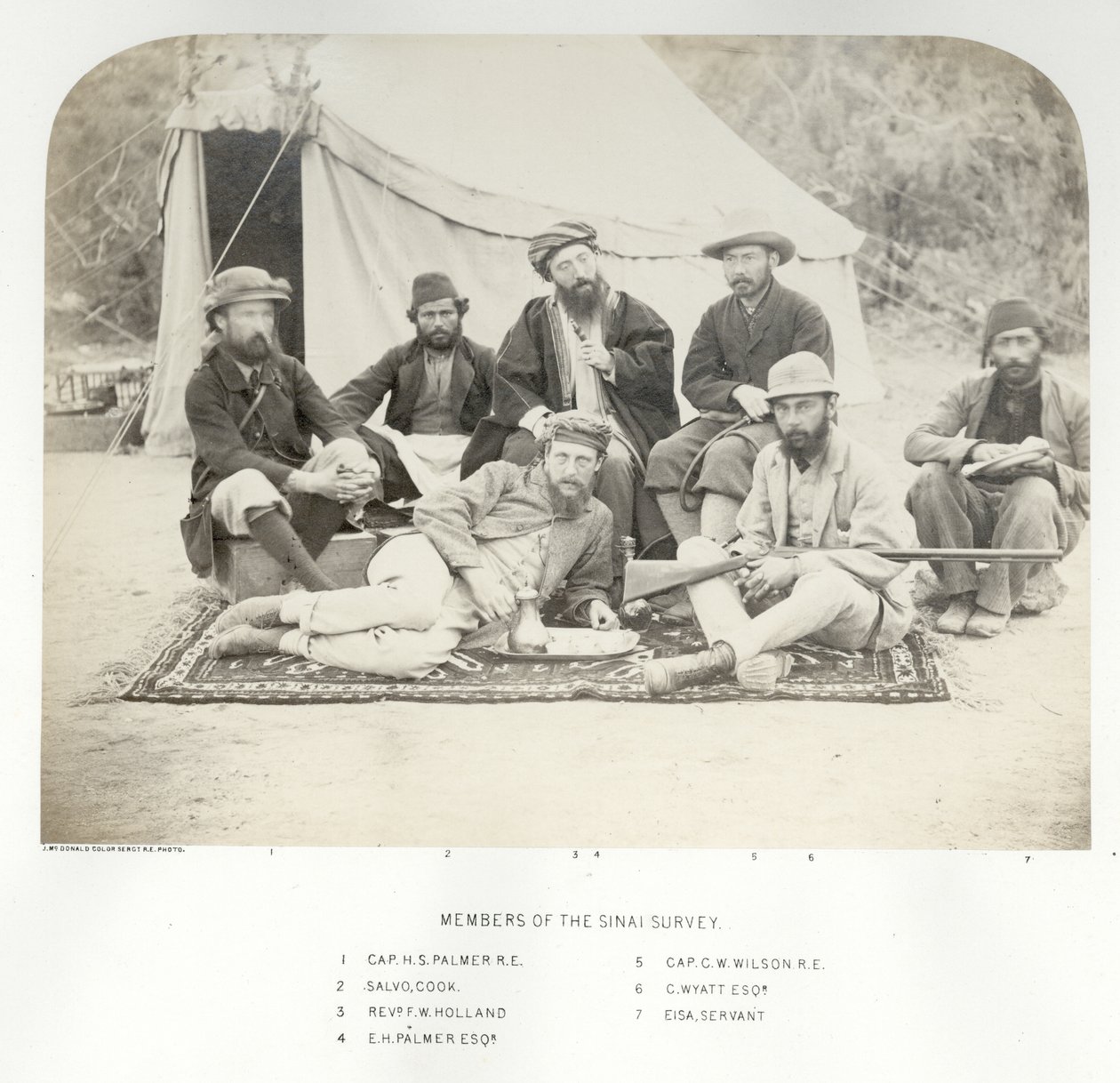 أعضاء مسح سيناء 1868 بواسطة الرقيب جيمس م. ماكدونالد