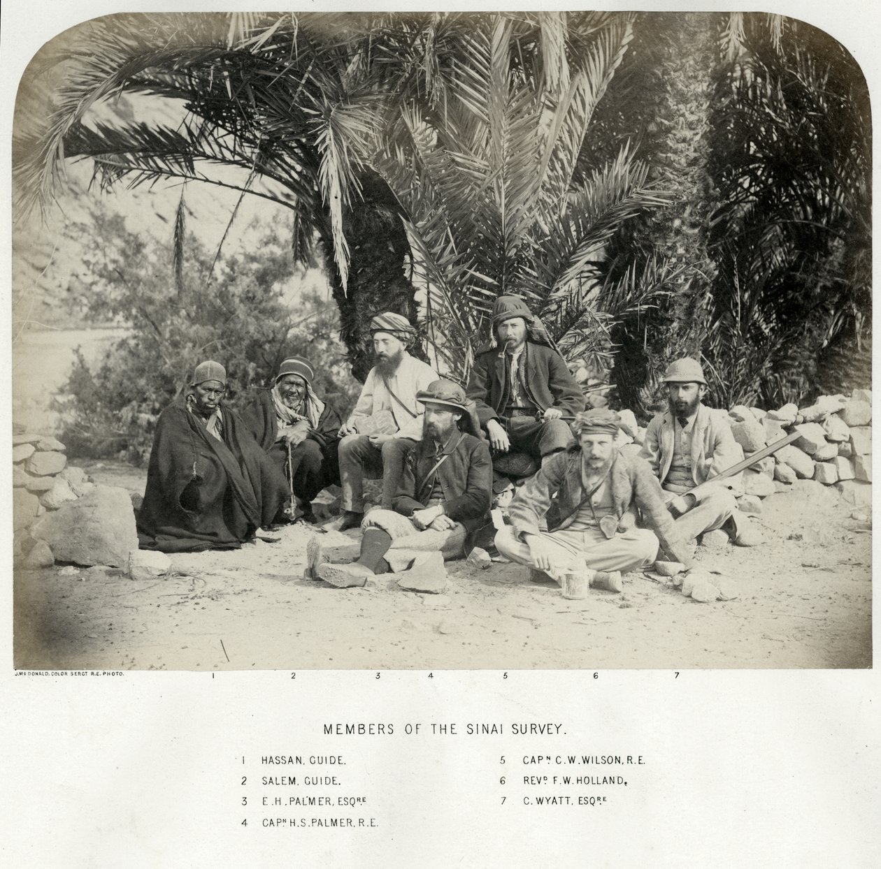 أعضاء مسح سيناء 1868 بواسطة الرقيب جيمس م. ماكدونالد