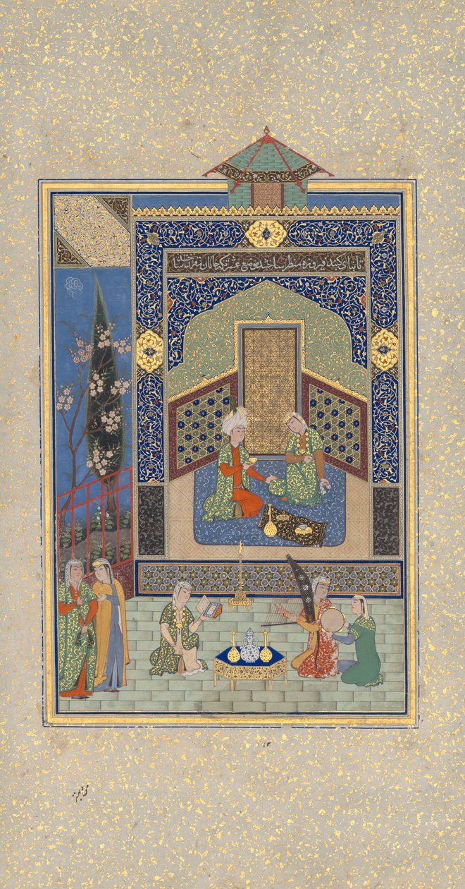 بهرام غور في قصر الفيروز يوم الأربعاء ، فوليو 216 من الخميس ... ه 931AD1524-25 بواسطة الشيخ زاده
