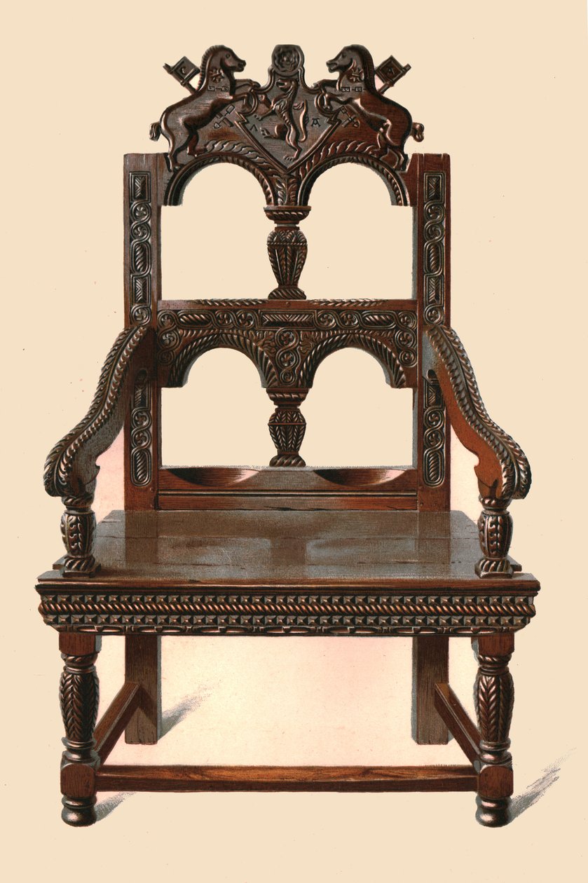كرسي Oak Cacqueteuse ، 1904 بواسطة شيرلي تشارلز Llewellyn Slocombe