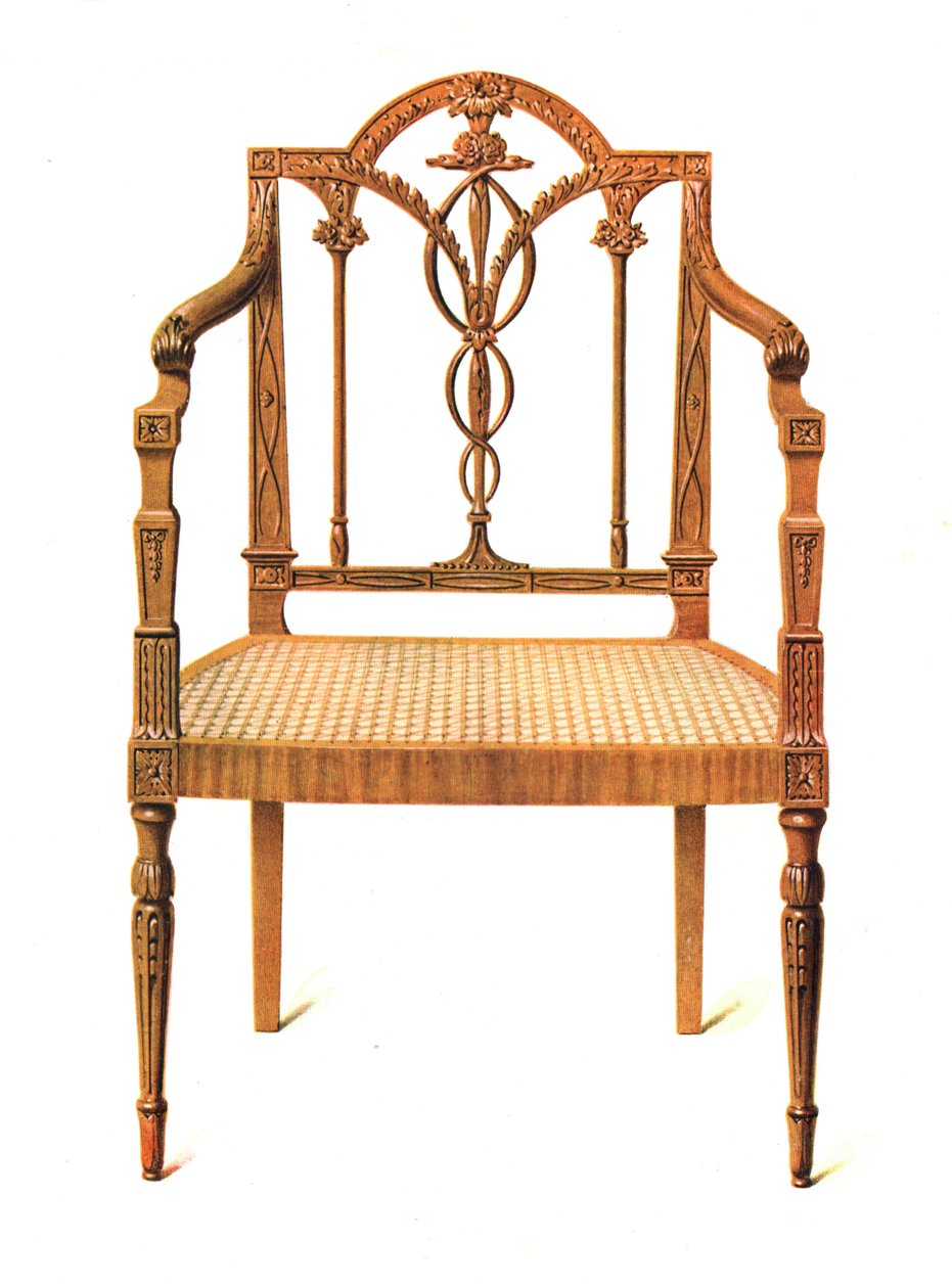 كرسي Satinwood ، 1908 بواسطة شيرلي تشارلز Llewellyn Slocombe